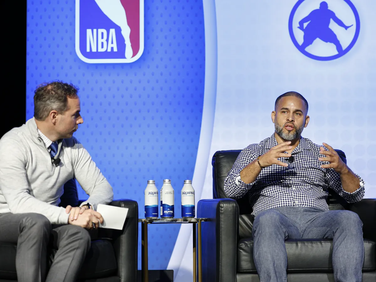 Bill Burgos speaking on an NBA health and performance panel
